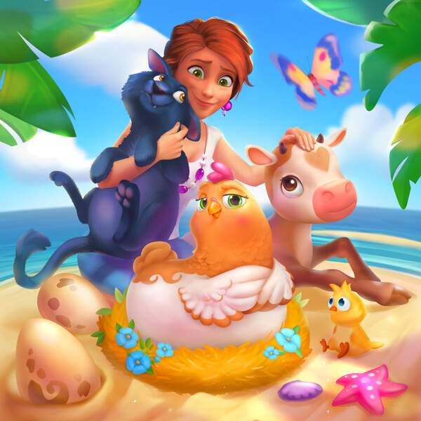 Hug character illustration by Yaroslav Druzhinin